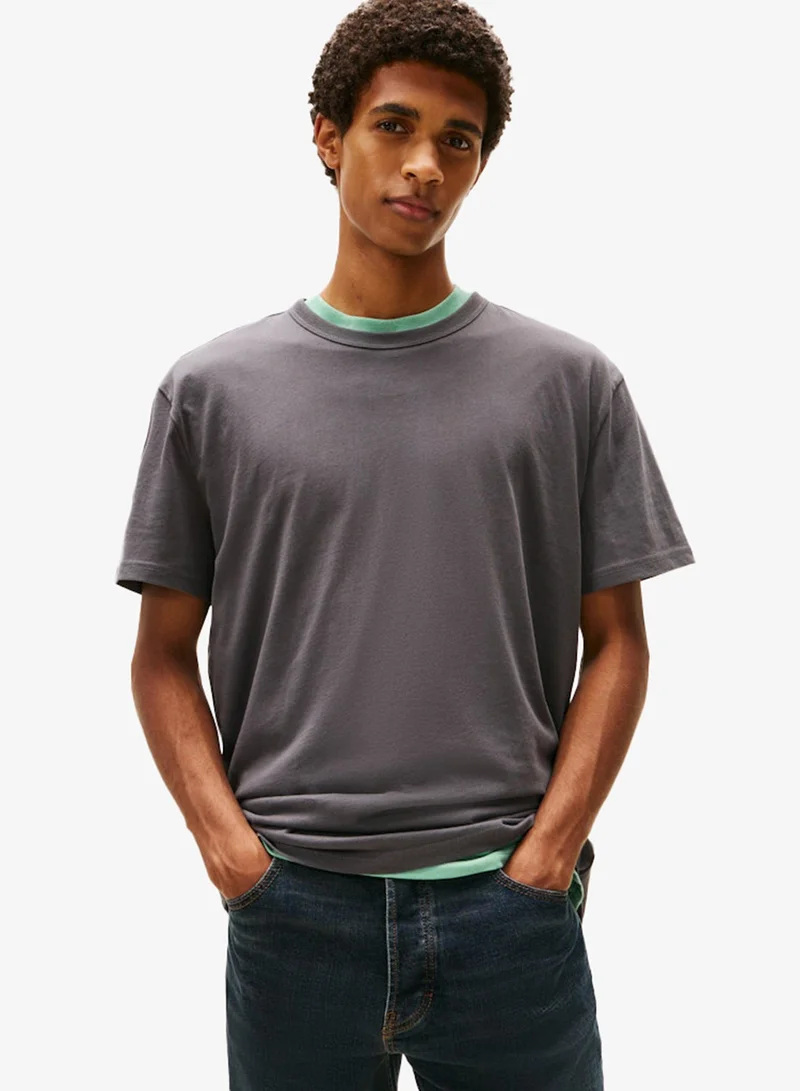 Text Print Regular Fit T-Shirt