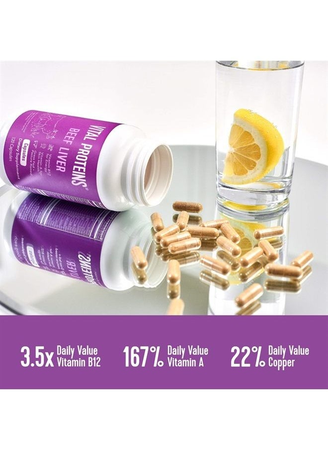 Vital Proteins Grass-Fed Desiccated Beef Liver Pills - (120 Capsules, 750mg Each)  - Image 2
