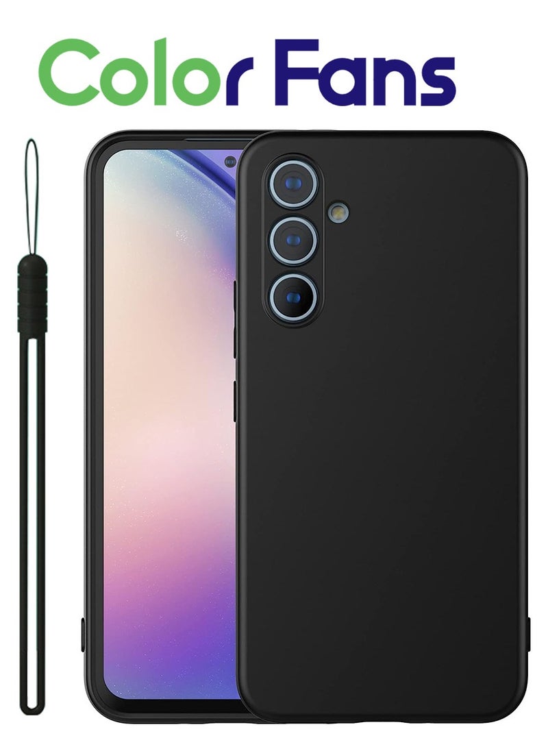 Color Fans Case for Samsung A54 5G Silicone Cover Soft Black  - Image 1