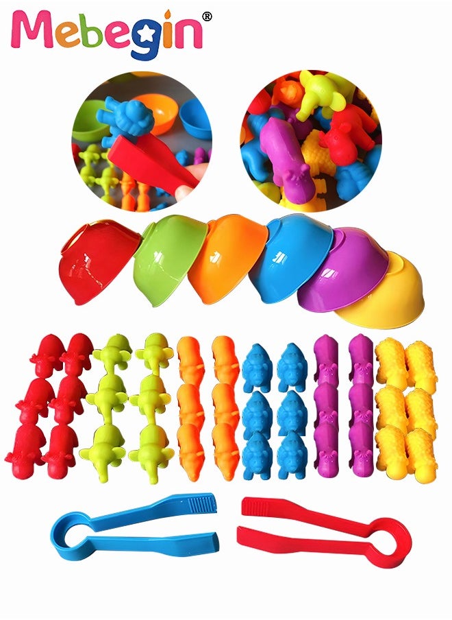 MEBEGIN Early Education Cognitive Toys,Children's Counting Animal Sorting Montessori Toys for  Boys Girls,Fine Motor Skill Preschool Educational Learning Activities Gifts Sensory Toys for Kids  - Image 2