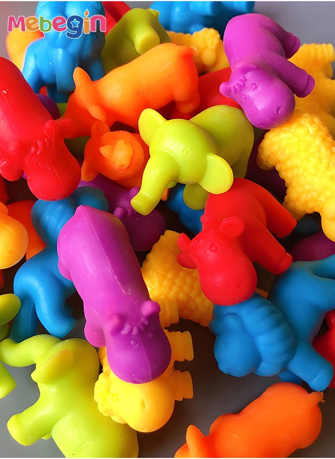 MEBEGIN Early Education Cognitive Toys,Children's Counting Animal Sorting Montessori Toys for  Boys Girls,Fine Motor Skill Preschool Educational Learning Activities Gifts Sensory Toys for Kids  - Image 3
