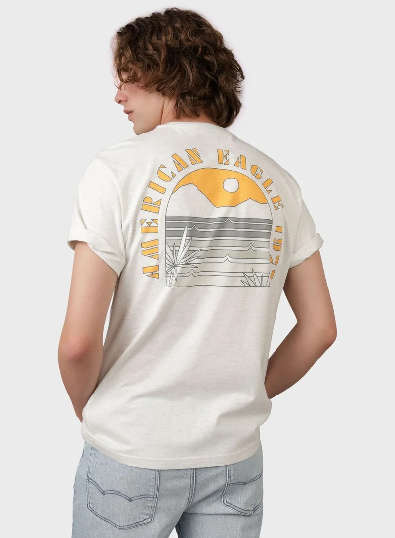 American Eagle Graphic Crew Neck T-Shirt