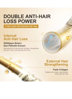 PURC 60g Anti Hair Loss and Hair Repair Mask 50000PPM Biotin and Collagen Hair Mask Hair Mask Treatment for Dry and Frizzy Hair Damaged Hair Strengthening and Hair Growth Hair Mask  - Image 3