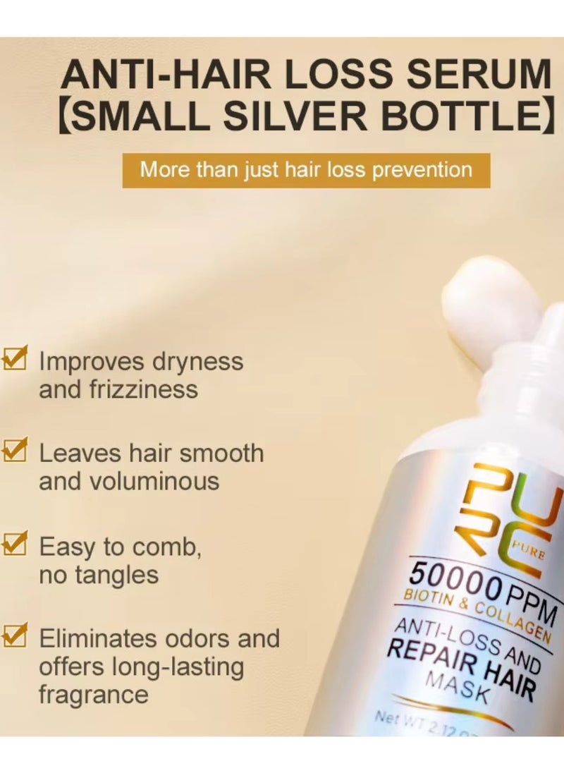 PURC - 60g Anti Hair Loss and Hair Repair Mask 50000PPM Biotin and Collagen Hair Mask Hair Mask Treatment for Dry and Frizzy Hair Damaged Hair Strengthening and Hair Growth Hair Mask - Image 1