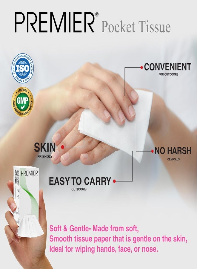 Premier Pocket Hanky 2-Ply Soft Tissues - Pack of 10 (15 Pulls Each, 150 Sheets Total) | Ultra-Soft, Strong & Gentle | Travel-Friendly Facial Tissues for Home, Office & On-the-Go Hygiene - Image 5