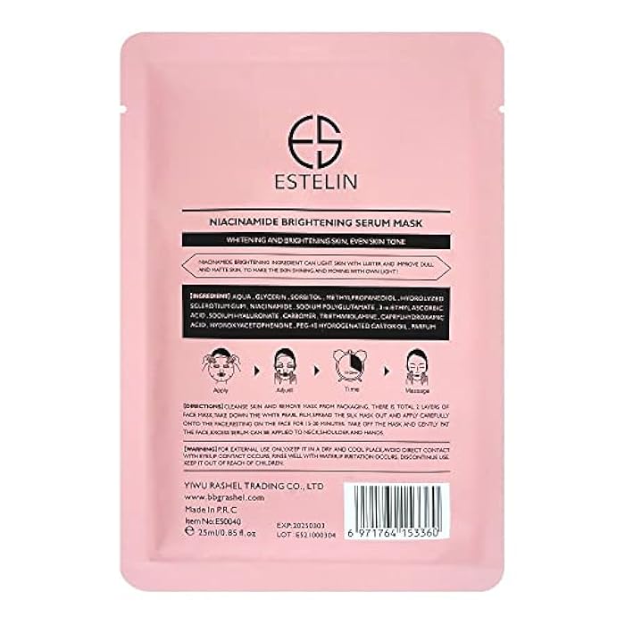ESTELIN Brightening Niacinamide Serum Mask 25ml - Image 2
