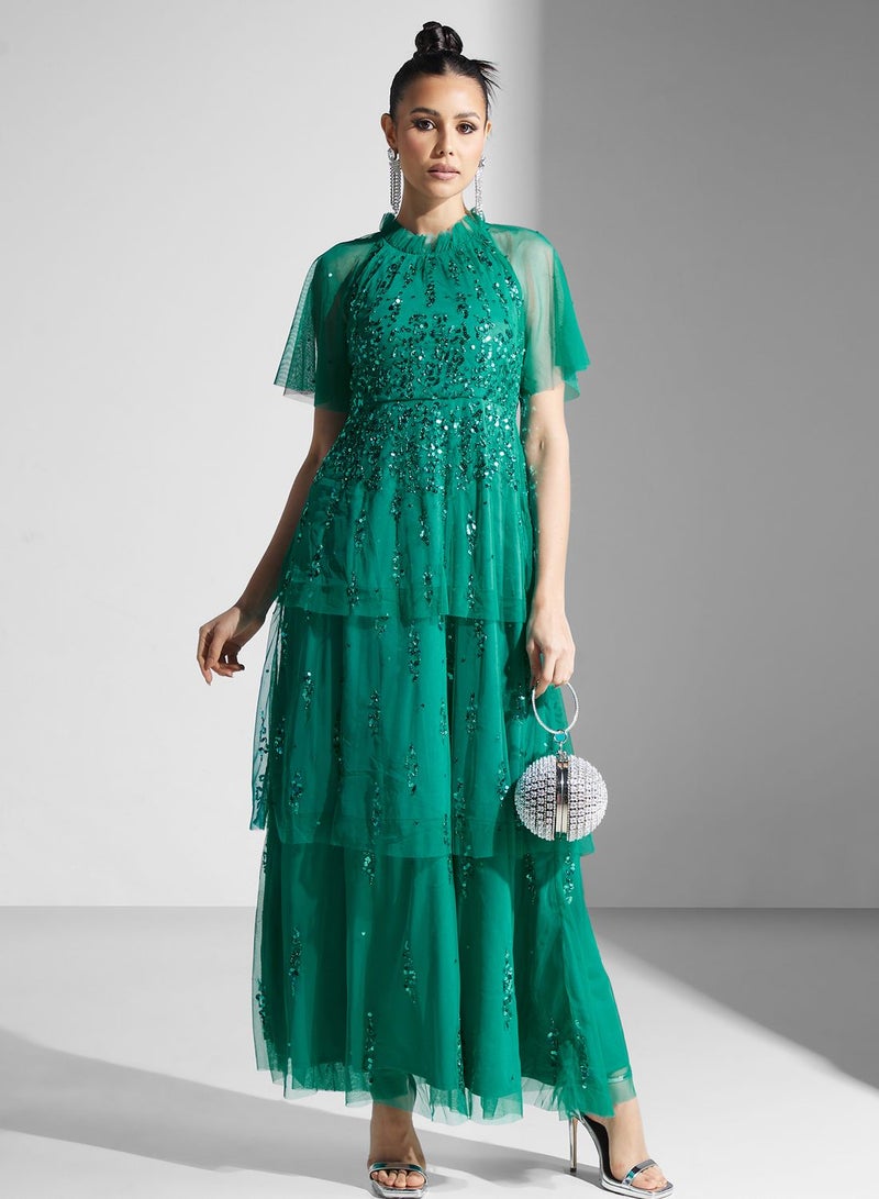 Namshi x Tiered Sequin Dress - Image 5