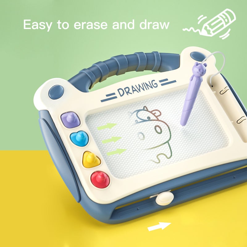 Children's Drawing Table: Blue Dual-purpose Large Drawing Area - Easy Erase Magnetic Board for Creative Play & Young Artists - Image 5
