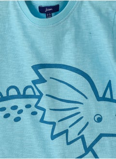 JAM Boys Knit Cotton Dinosaur Print T-Shirt  - Image 3