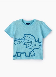 JAM Boys Knit Cotton Dinosaur Print T-Shirt  - Image 1