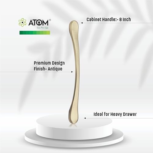 Atom 7.7 Inch Zinc Handle | Antique Finish | Wardrobe Bar, Cupboard Pull, Drawer Grip, Cabinet Knob | Pack of 2 | CH-548 - Image 2