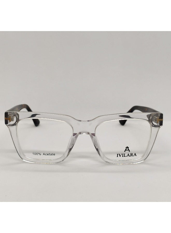 IVILARA TF5757_C4 High-End Acetate Uni-Sex Eyeglasses (Transparent) - Image 3