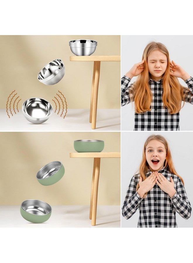 ShineMe Baby Bowls 2 Pack, Stainless Steel Bowls for Kids with Detachable Thick Colored Silicone Shell, Unbreakable Toddler Bowls for Soup, Cereal, Snack... - Image 5