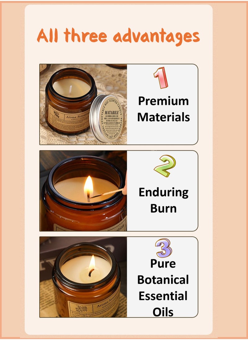 YooA - 4 Pack Long-Lasting Aromatherapy Candles |  100% Soy Wax, 45-50 Hour Burn Time,Freesia, Oud Wood, Blue Wind Chime & Sage Sea Salt Scents, Perfect for Home, Women, Birthday, Gifts, Anniversary & Special Occasions （100g*4） - Image 1