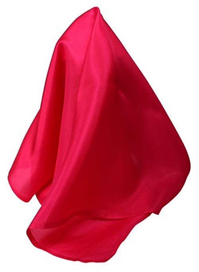 Royal Silk Fine Fuchsia Silk Pocket Square 100% Silk - Soft Mulberry Silk - Large 16” Square - Image 1
