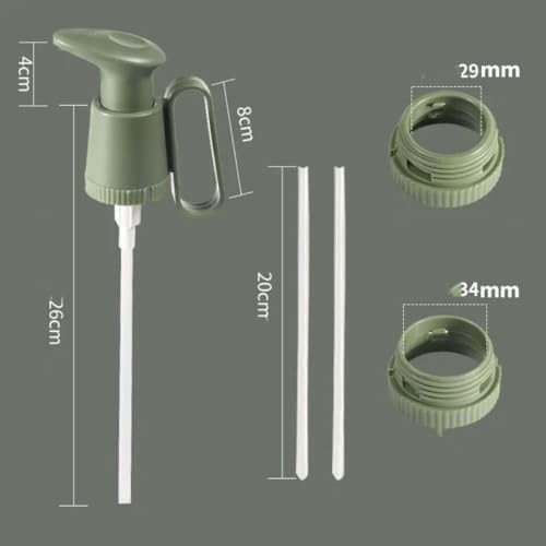 Digital Shoppy Universal Oyster Sauce Dispenser Pump – Household Oil & Sauce Press Nozzle with Caps & Tubes (Green) - Image 2