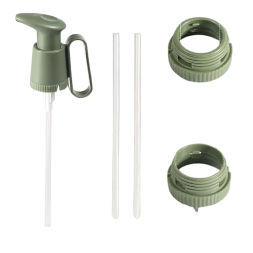 Digital Shoppy Universal Oyster Sauce Dispenser Pump – Household Oil & Sauce Press Nozzle with Caps & Tubes (Green) - Image 1
