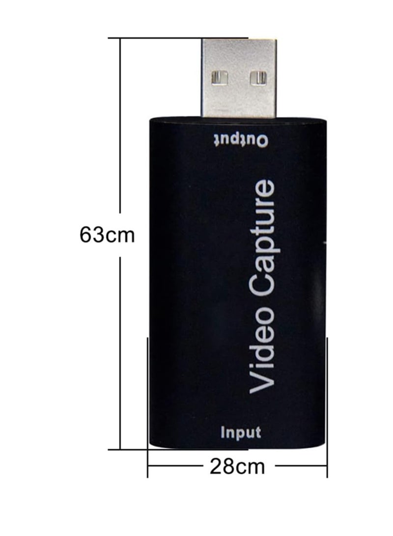 HDMI Video Capture Card USB 2.0 1080P 1920 × 1080 @ 30Hz No Driver Video Recording Card Capture Card HDMI USB Adapter Recording Device USB Game Capture Card... - Image 2