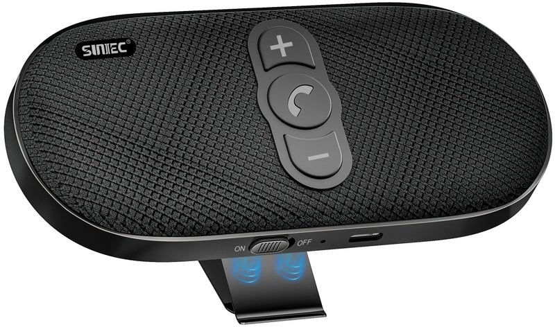 Sunitec Bluetooth Car Speaker Phone: Hands Free Calling Kits 6W in car Speakerphone for Safe Driving - Support Siri Google Assistant Voice Calls/Motion Auto ON Off - BC990P - Image 1