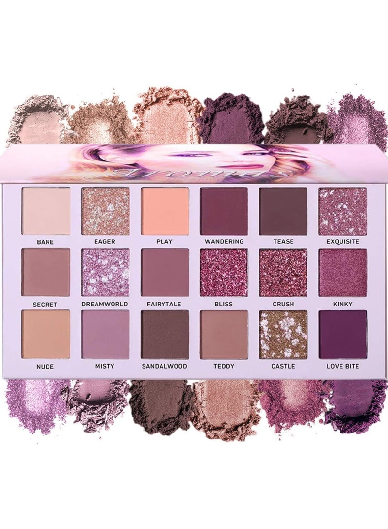 Ucanbe 18 Colour Fashion Glitter Eye Shadow Palette Multicolour - Image 2