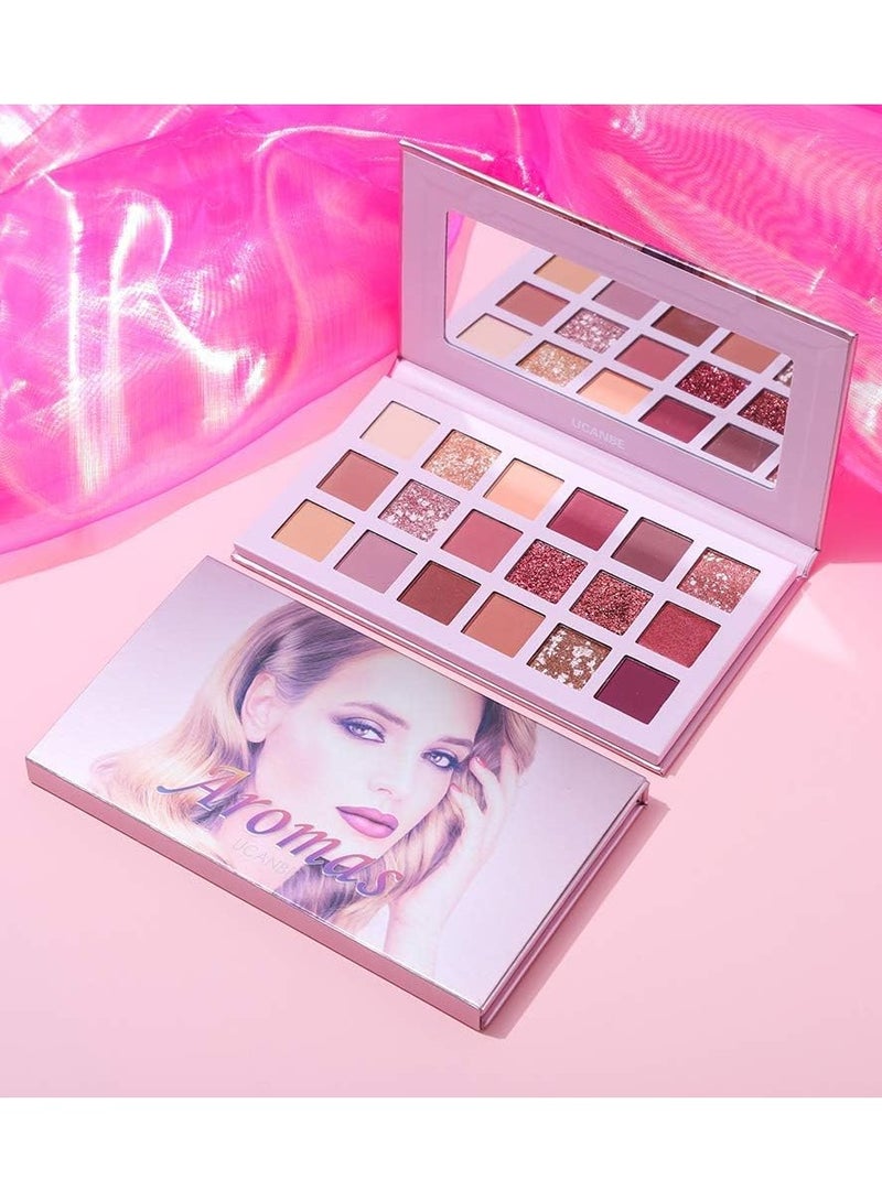 Ucanbe 18 Colour Fashion Glitter Eye Shadow Palette Multicolour - Image 5