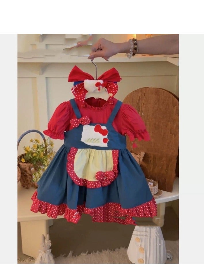 Children's Princess's Birthday Dress Performance  Puffy Dress with a Western Style - Image 2