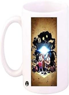 RYN RYN PRINTED Design Gravity Falls Mug White Brown Black Standard Size 