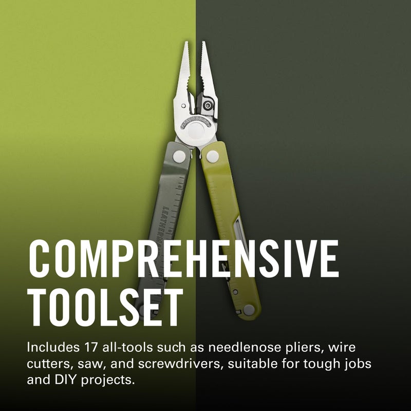LEATHERMAN, Rebar Multitool with Premium Replaceable Wire Cutters and Saw, Mossy Slate - Image 2