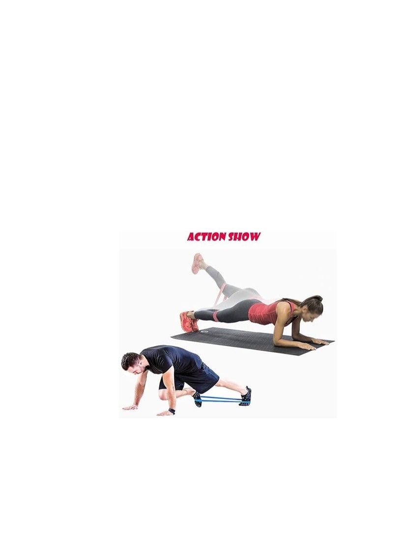 سكاي تاتش مجموعة أشرطة مقاومة للتمارين الرياضية مكونة من 5 حلقات مقاومة خفيفة للغاية إلى مقاومة شديدة للغاية 12 بوصة أشرطة تمرين مثالية للصالة الرياضية واللياقة البدنية واليوغا، متعددة الألوان، بنك ريسيندنت 1، - Image 3