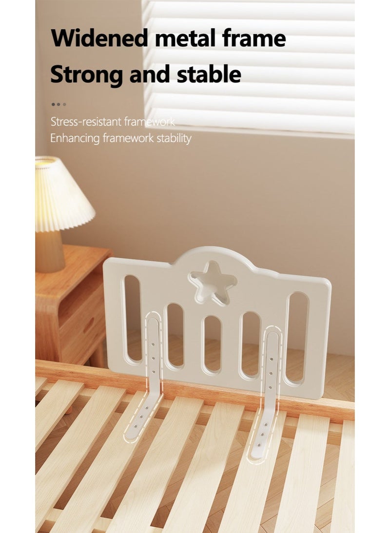 WALALLA Baby Bed Rail Guard, 78cm Toddler Bed Safety Rail with 4 Adjustable Heights, BPA-Free PE Panel, Widened Metal Frame and Easy Installation, Portable Bedside Guardrail for Kids Bed, Crib and Mattress - Image 2