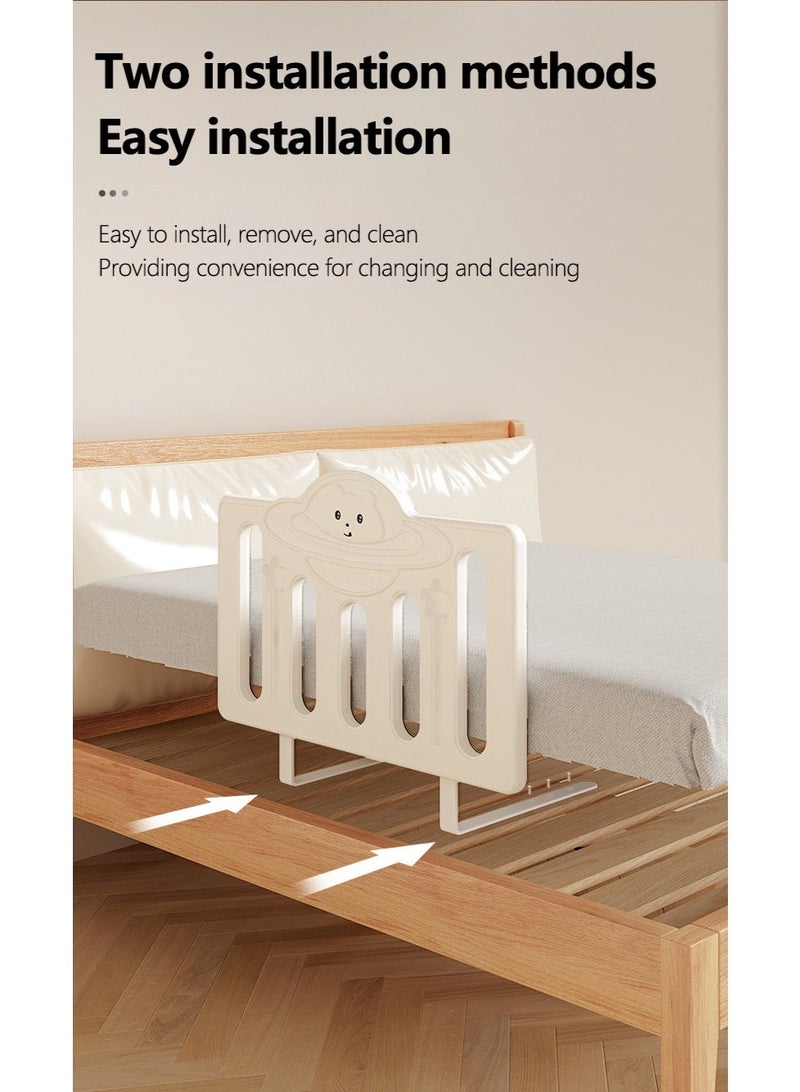 WALALLA Baby Bed Rail Guard, 78cm Toddler Bed Safety Rail with 4 Adjustable Heights, BPA-Free PE Panel, Widened Metal Frame and Easy Installation, Portable Bedside Guardrail for Kids Bed, Crib and Mattress - Image 4