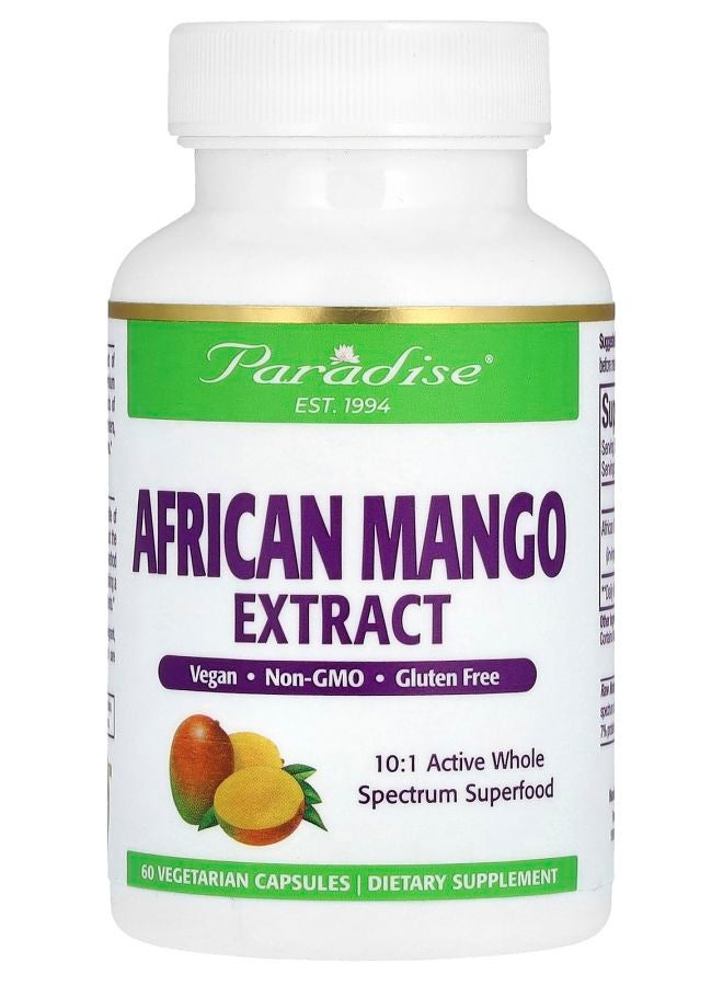 Paradise Herbs مستخلص المانجو الأفريقي 60 كبسولة نباتية
