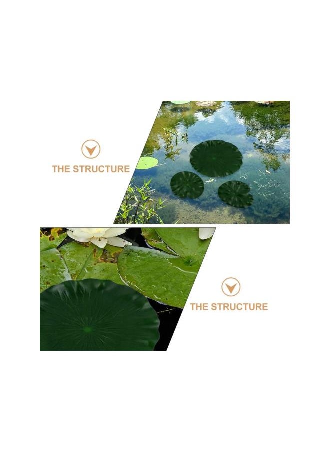WYBOT - Pond Plants 3Pcs Artificial Lily Pad Simulation Green Lotus Leaves Photo Prop Pool Floating Leaves Fish Pond Decor for Home Shop Garden Floating Flowers for Pool - Image 1