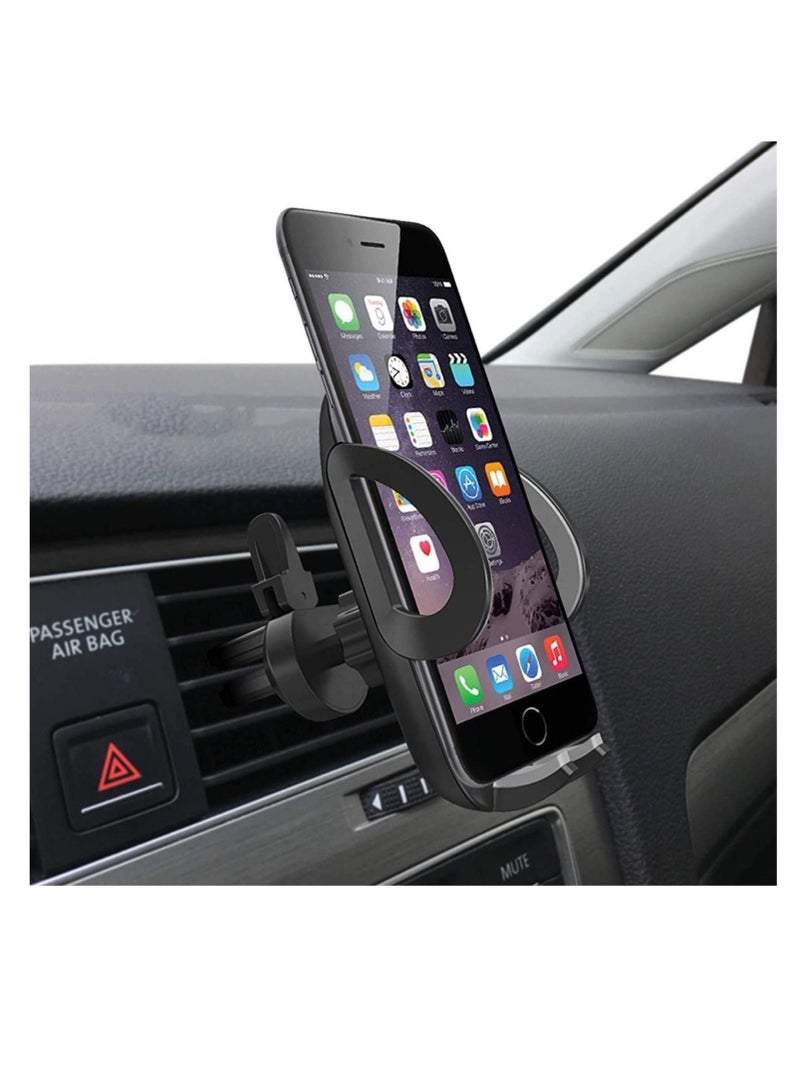 Captaintech Car Phone Holder Mount, Phone Car Air Vent Mount Holder Cradle Compatible for iPhone 12 11 Pro Max XS XS XR X 8+ 7+ SE 6s 6+ 5s 4 for Samsung Galaxy S4-S10 LG Nexus Nokia - Image 3