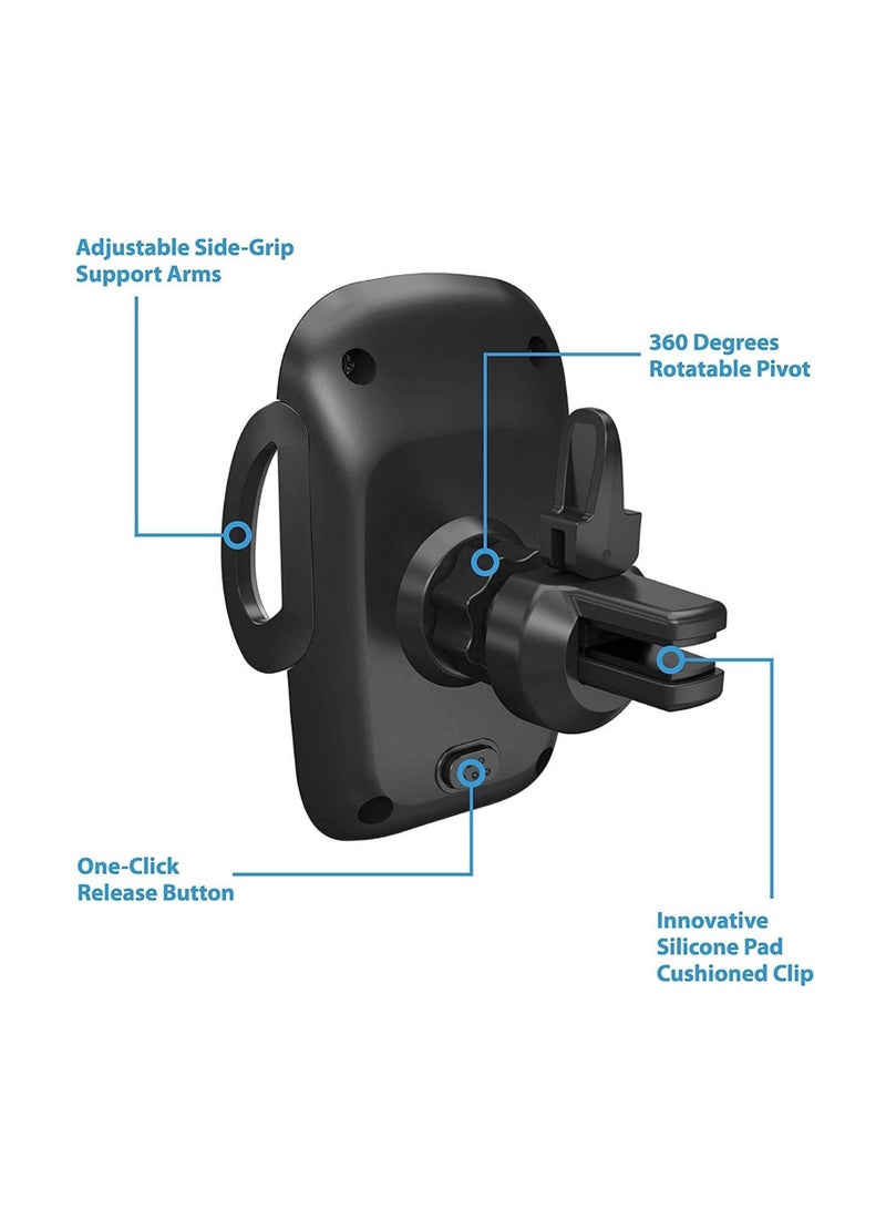 Captaintech Car Phone Holder Mount, Phone Car Air Vent Mount Holder Cradle Compatible for iPhone 12 11 Pro Max XS XS XR X 8+ 7+ SE 6s 6+ 5s 4 for Samsung Galaxy S4-S10 LG Nexus Nokia - Image 4