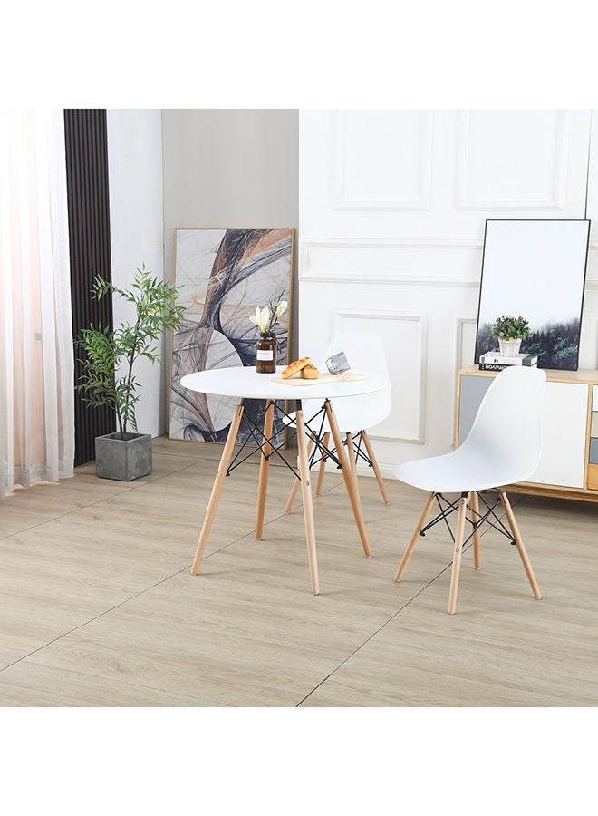 Home Box طقم طعام ديمي دائري مكون من 3 قطع بمقعدين، 80 × 75 × 80 سم  - Image 2