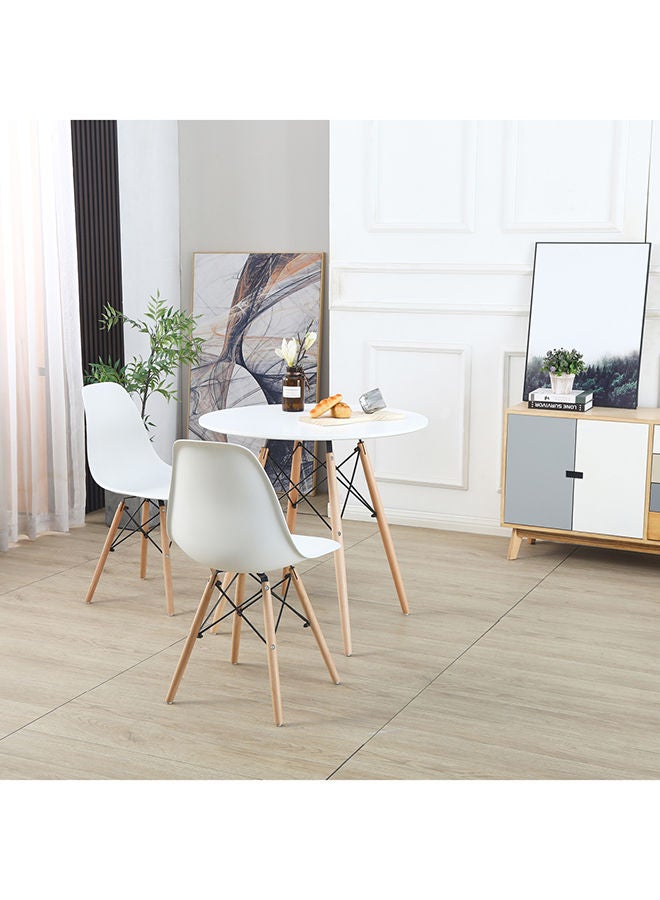 Home Box طقم طعام ديمي دائري مكون من 3 قطع بمقعدين، 80 × 75 × 80 سم  - Image 1