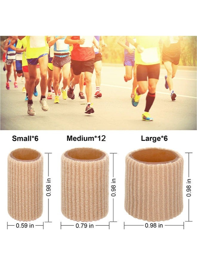 24PCS Gel Toe Protectors, 0.98 Inches Toe Sleeve Tubes, Multi-Functional Toe Pads for Blisters, Corn Cushions, Hammer Toes, Soft and Comfortable Toe Cushions for Overlapping Toes (3 Sizes) - Image 3