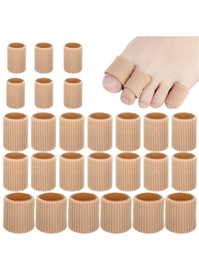 24PCS Gel Toe Protectors, 0.98 Inches Toe Sleeve Tubes, Multi-Functional Toe Pads for Blisters, Corn Cushions, Hammer Toes, Soft and Comfortable Toe Cushions for Overlapping Toes (3 Sizes) - Image 1