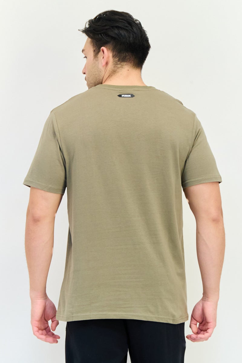 RBX Men Sportswear Fit Short Sleeve Outdoor T-Shirt, Light Olive  - Image 3