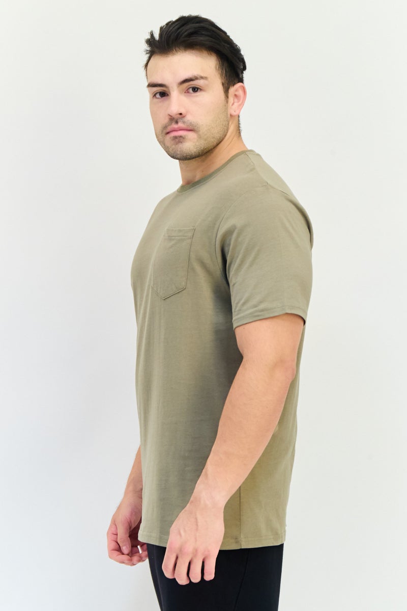 RBX Men Sportswear Fit Short Sleeve Outdoor T-Shirt, Light Olive  - Image 2