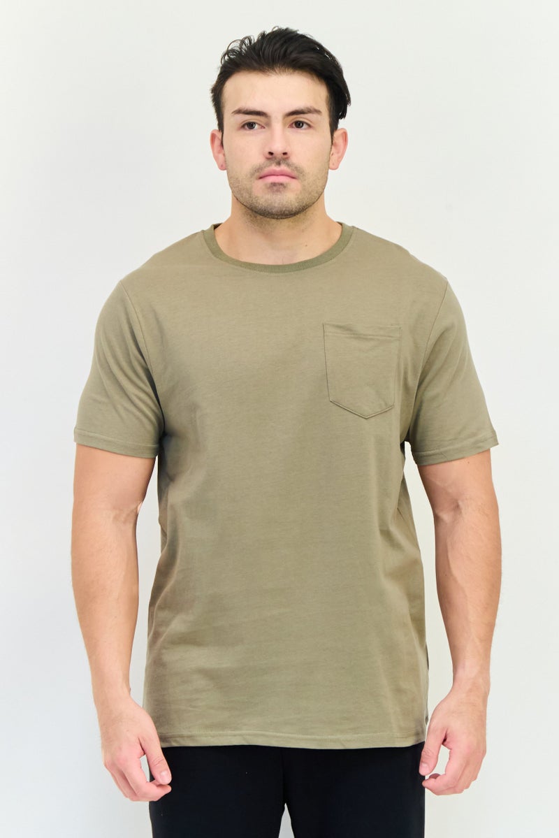 RBX Men Sportswear Fit Short Sleeve Outdoor T-Shirt, Light Olive  - Image 1