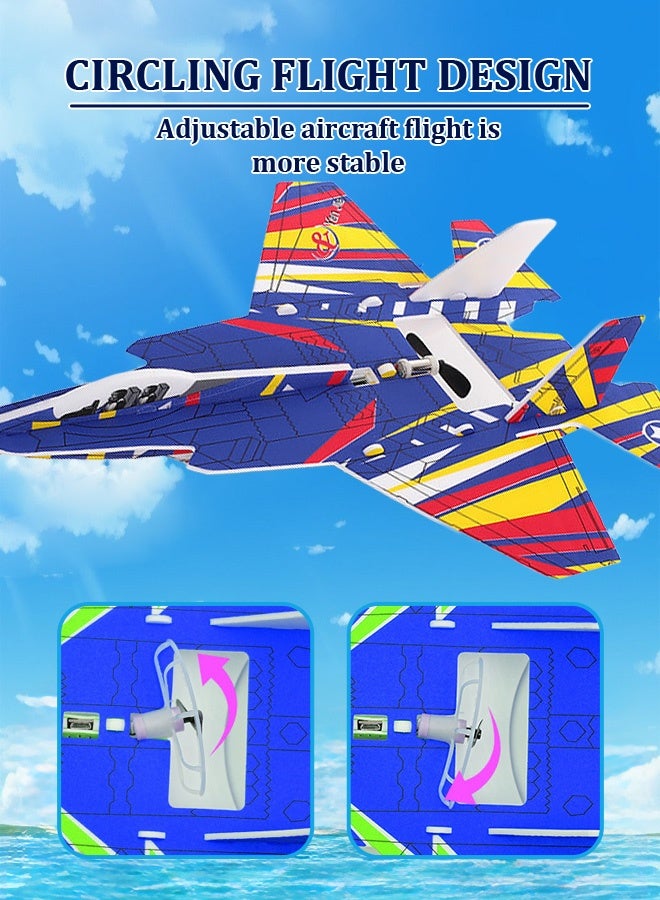 Joudiplay Foam electric biplane night lights, rechargeable electric glider model planes - Image 2