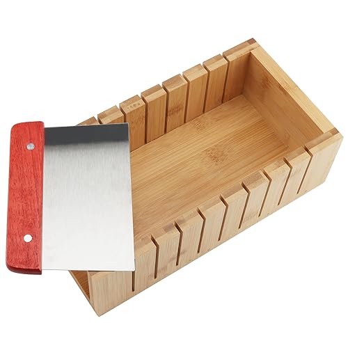 ZOENHOU 7PCS 42oz Soap Molds with Stainless Steel Wavy Slicer and Straight Slicer, Soap Loaf Bar Rectangular Silicone Soap Making Molds Kit with Wood Box DIY Tool Set for Soap Making Supplies - Image 5