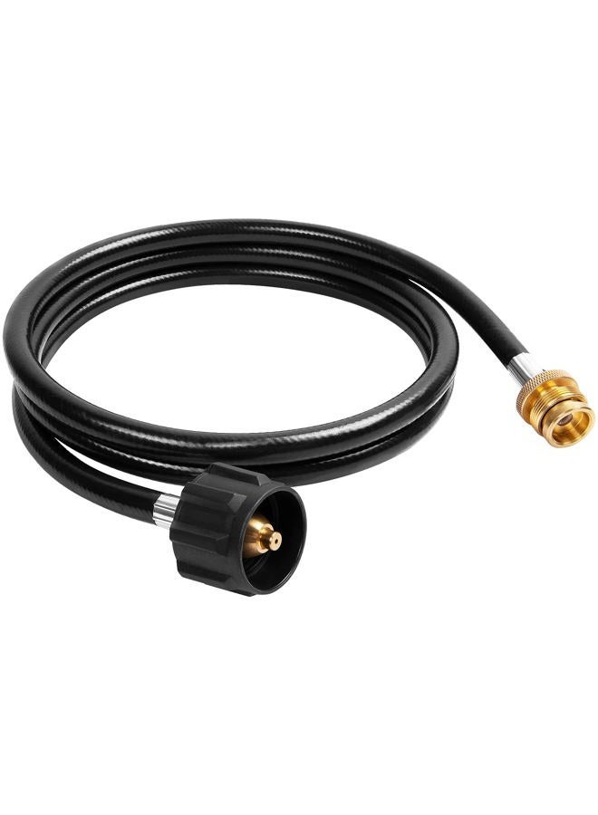 Shinestar 6FT Propane Adapter Hose - Compatible with Coleman Stove, Weber Q Grill, Mr. Buddy Heater & More - Connects 1lb Portable Appliances to 20lb Tanks - Image 1