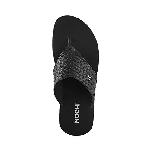 Mochi Men's Black Faux Leather Stylish Sandals UK/9 EU/43 (16-9102) - Image 4