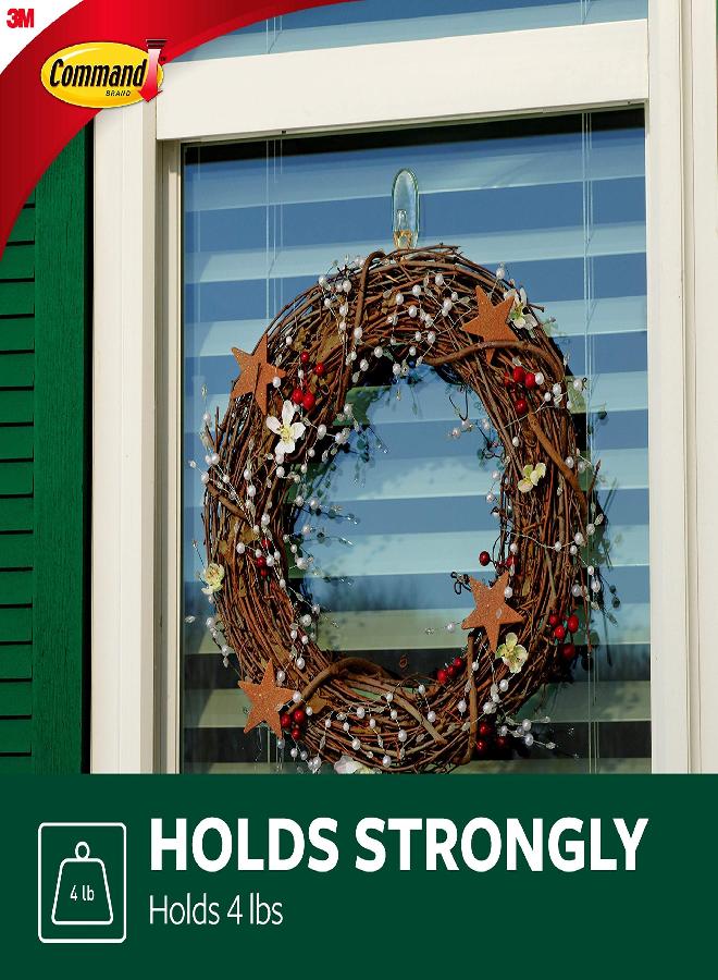 Command Command Outdoor Large Window Hooks, Total 4 Hooks with 8 Command Strips, 4 Pack of 1 Hook, Decorate Damage-Free  - Image 2