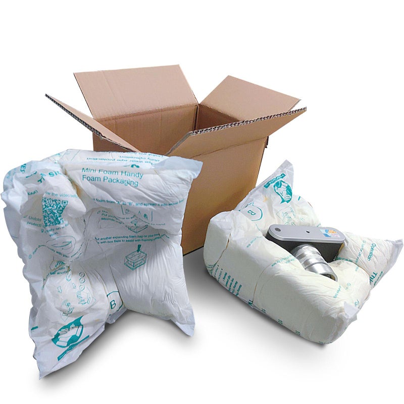ICLAP 8 Pcs Expanding Packing Foam, ICLAP Expanding Foam Packaging for PC, Fragile & Irregular Valuables Items, Electronics, Ceramics. Foam for Shipping & Moving, 14”x16” - Image 1