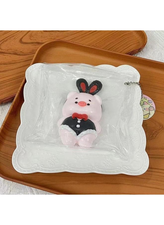 Generic - Pure Handmade Food Grade Silicone Cream Mud Slow Rebound A Pinch To The End Muscle Weakness Simulation Diy Glue Decompression Toy-Color:Three-flowered Egg Cat (100g)-Specifications:Purely Handmade Cream Clay Food Grade Silicone Pinch - Image 1