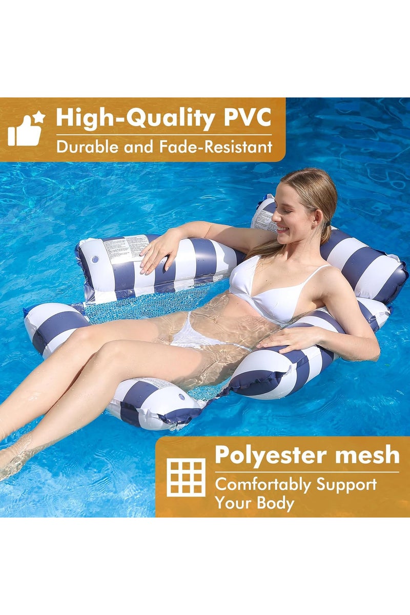 Inflatable pool float Practical, versatile design: hammock, chair, or floating bed Equipped with a strong net for optimal stability and comfort Lightweight and easy to carry, ideal for the pool, beach, or lake Designed to provide maximum comfort and relaxation during your summer adventures! - Image 1